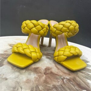 Steve Madden Yellow Braided Women's Heels